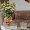 Meadow swirl vase - 3 Størrelser - Amber