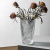 Siri: Vase 21cm, klar/røkgrå