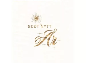 SERVIETT - GODT NYTT ÅR - HVIT