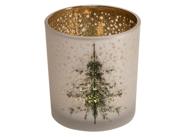 Lysglass - Matt hvit - Grønt tre - 2 str - Bilde 2